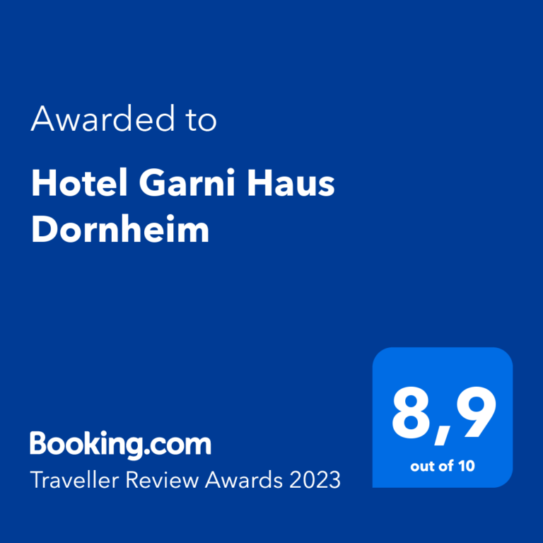 Booking.com Award 2023 | Hotel Garni Haus Dornheim